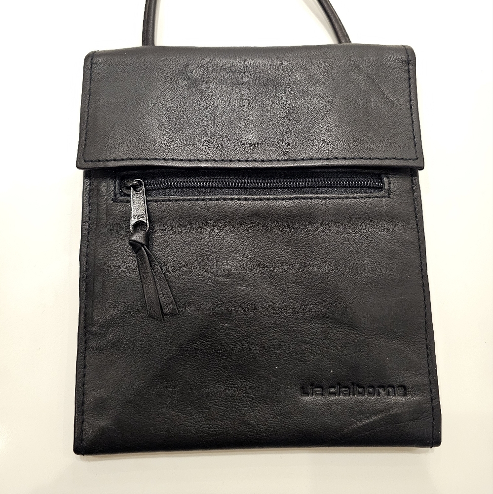 NWOT Liz Claiborne Black Crossbody Wallet/Purse